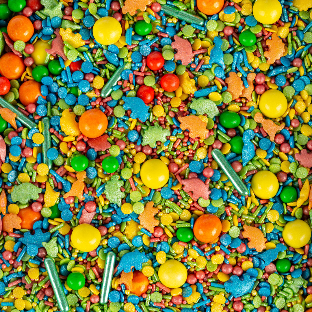 DinoParty Super Streusel (90g), Bunte Streusel, Zuckerstreusel, Dino Streusel, Dinotorte - 3