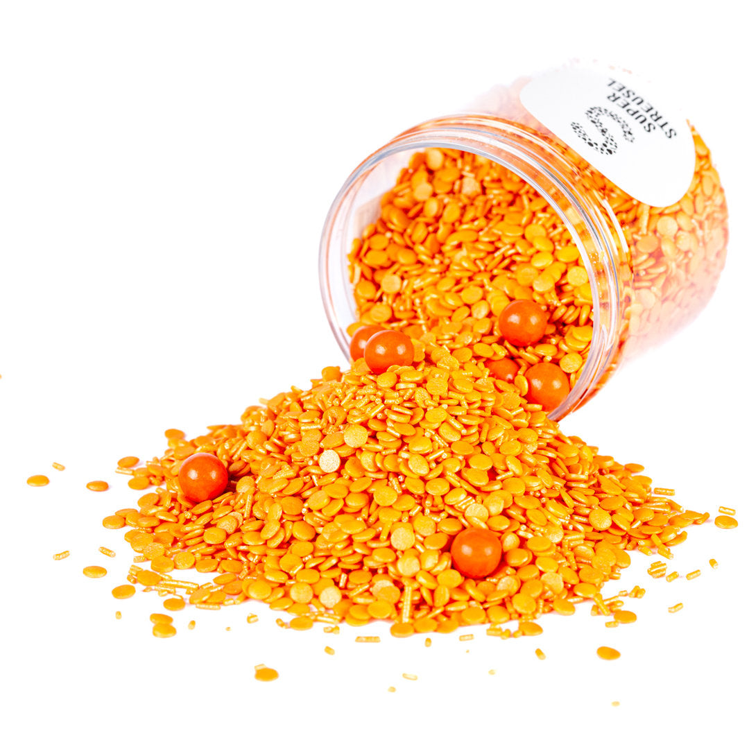 Orange Super Streusel (90g), Orange Streusel, Orange Zuckerstreusel - 2