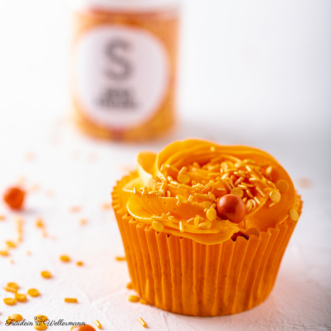 Orange Super Streusel (90g), Orange Streusel, Orange Zuckerstreusel - 7