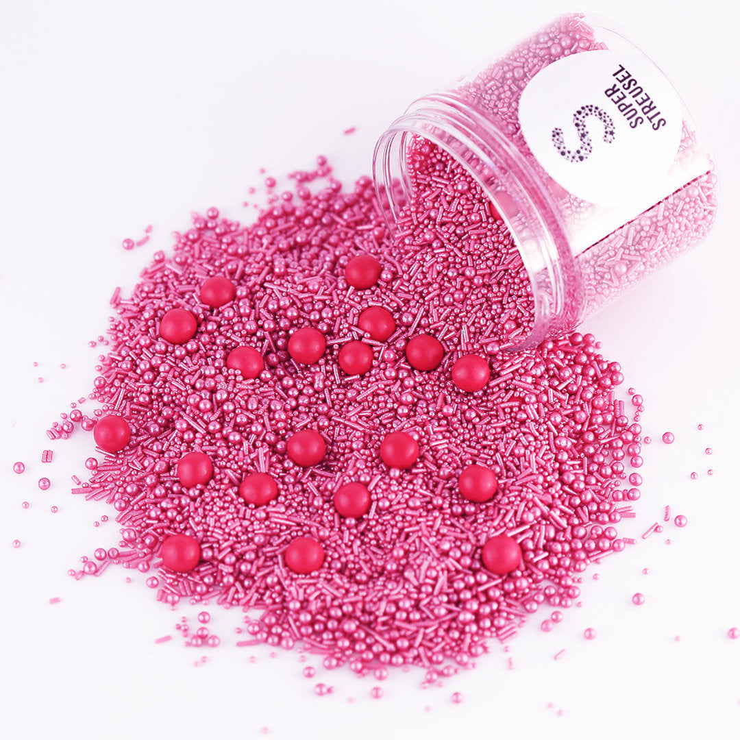 Pinke Super Streusel (90g), Pinke Streusel, Pinke Zuckerstreusel - 2