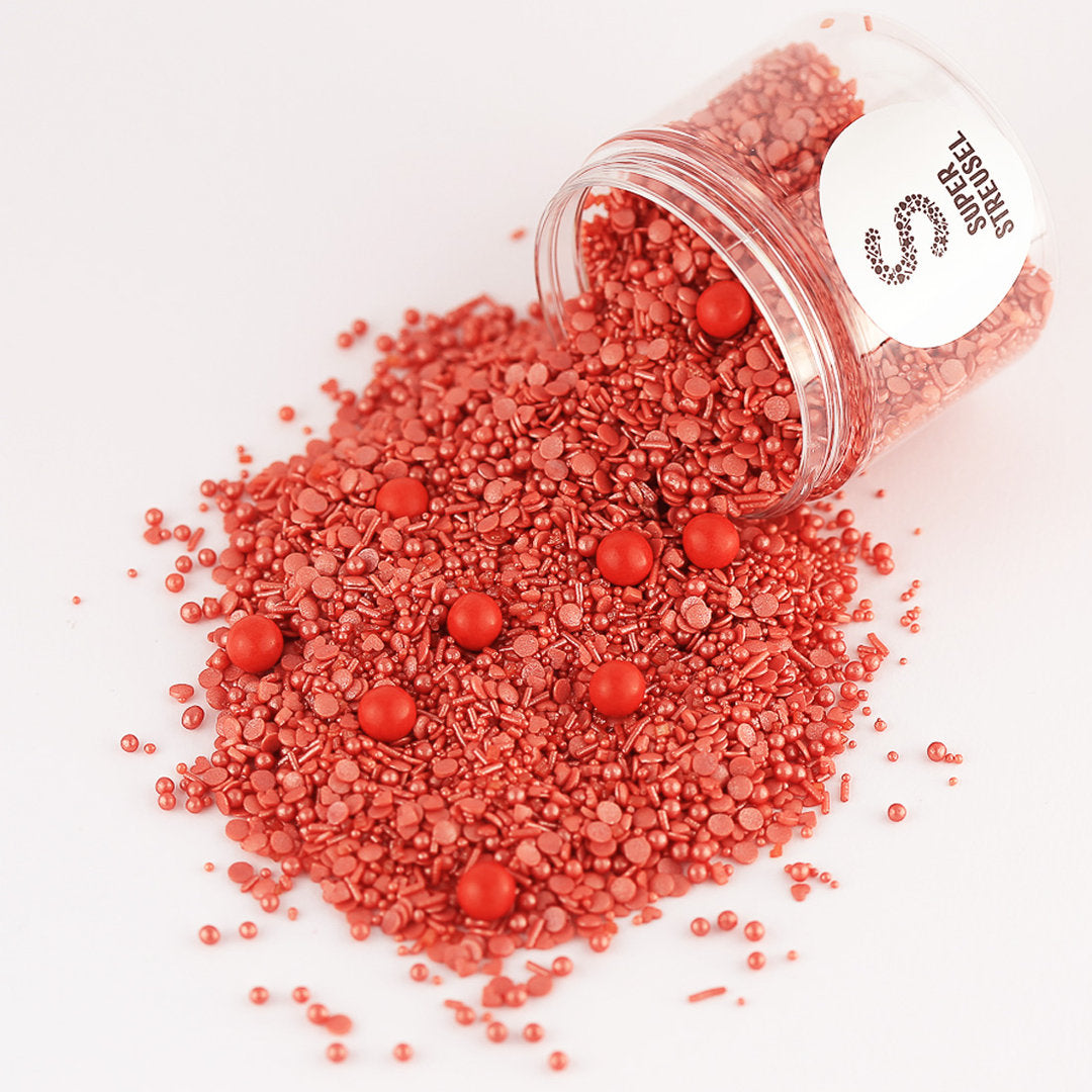 Rote Super Streusel (90g), Rote Streusel, Rote Zuckerstreusel - 2