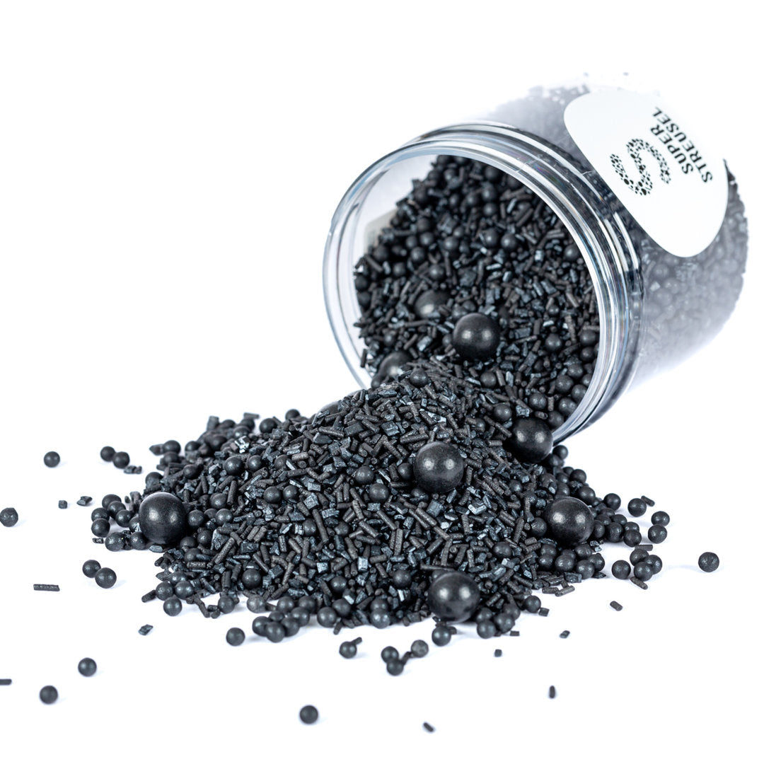 Schwarze Super Streusel, Schwarze Streusel (90g) - 2