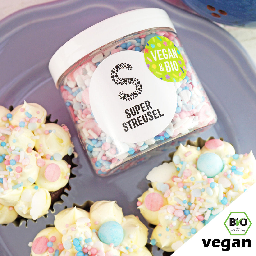 WatteWölkchen Super Streusel (90g), BIO vegane Zuckerstreusel, vegane Streusel - 4