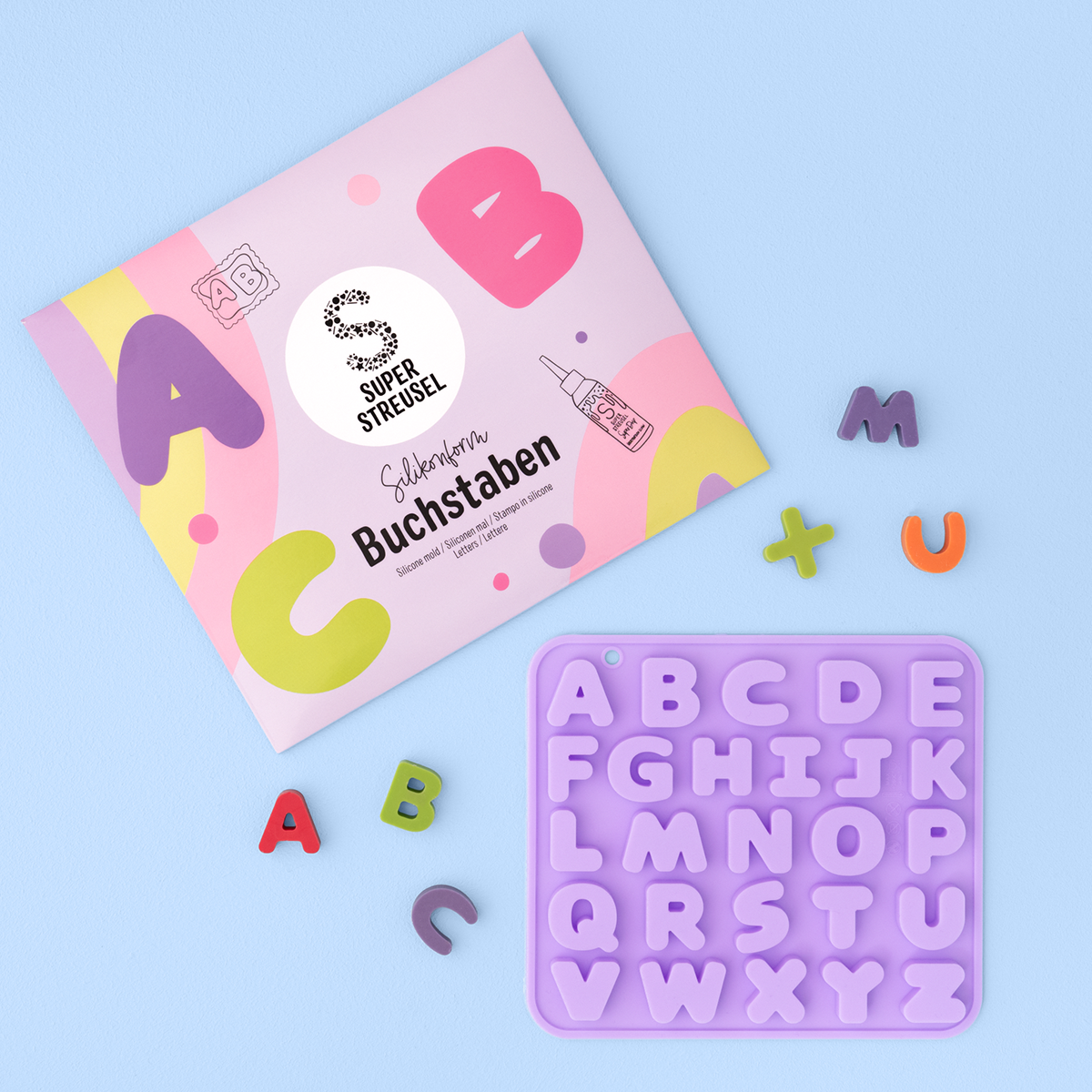 Silicone mold letters