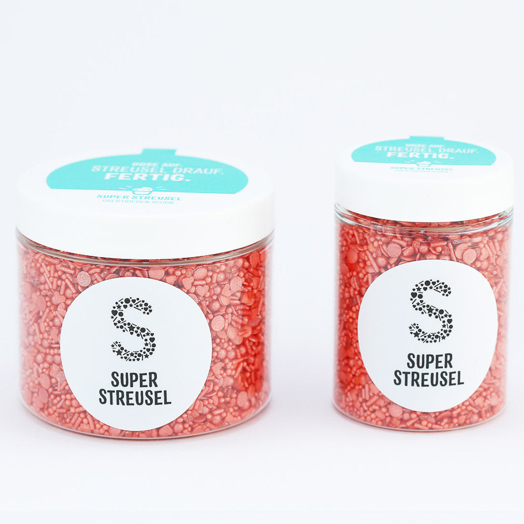 Rote Super Streusel (90g), Rote Streusel, Rote Zuckerstreusel - 4